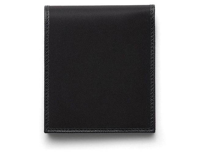 Prada Billetera bi-fold de Re-Nylon con logo triangular negro - vista 2