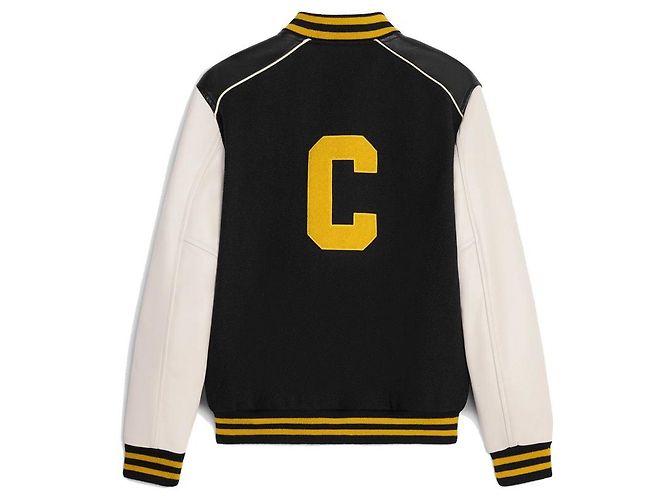 Céline Classic Teddy Jacket Textured Wool Black Yellow - view 2