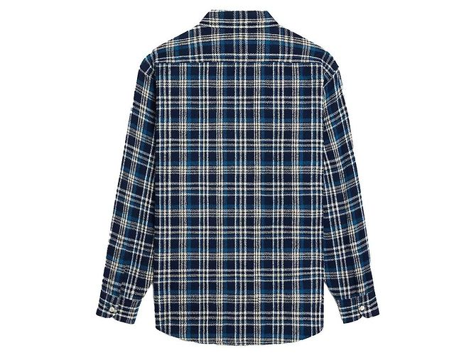 Céline Camicia da boscaiolo in cotone blu navy - vista 2