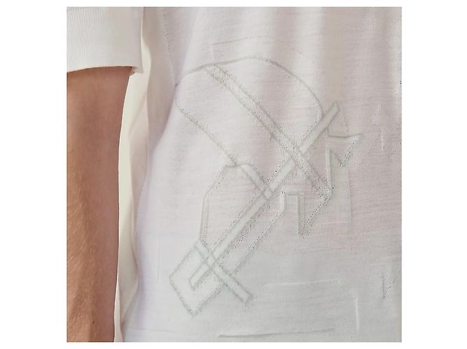 Hermès Herren T-Shirt Chevaux in Symmetrie Silber - Ansicht 4