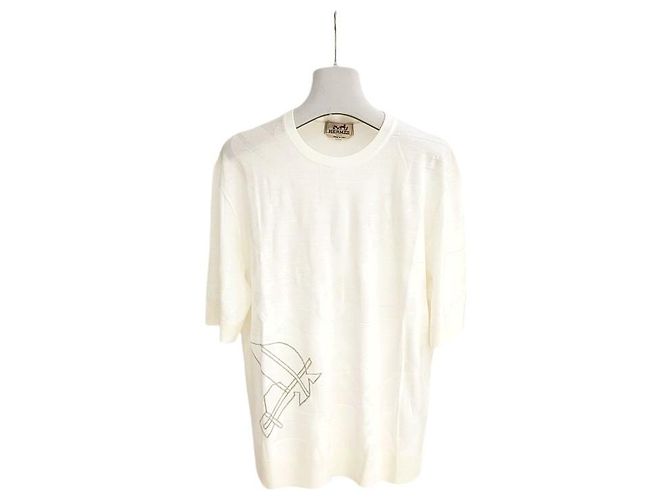 Hermès Herren T-Shirt Chevaux in Symmetrie Silber - Ansicht 5
