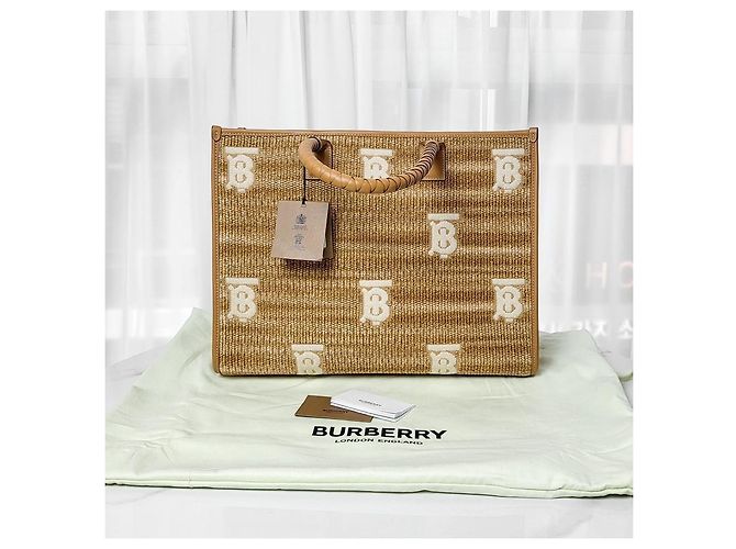 Burberry Borsa Tote Freya Media Naturale Arancione - vista 10