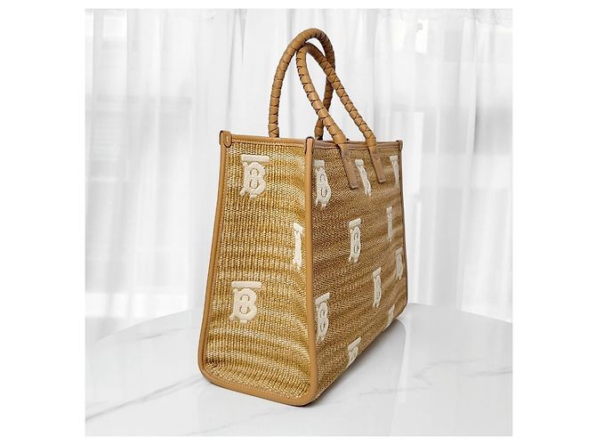 Burberry Borsa Tote Freya Media Naturale Arancione - vista 4