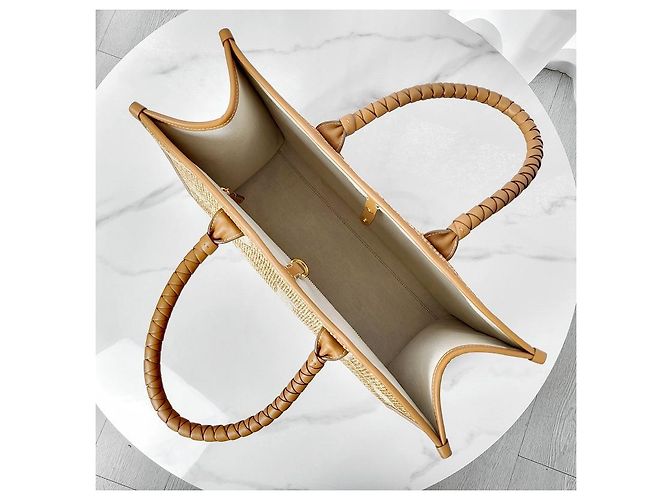 Burberry Borsa Tote Freya Media Naturale Arancione - vista 5