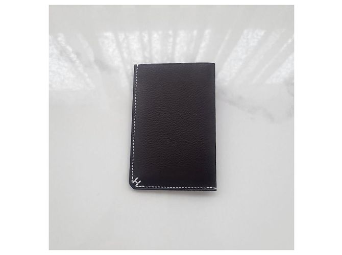 Hermès Cellier Card Holder Wallet Noir Black - view 6