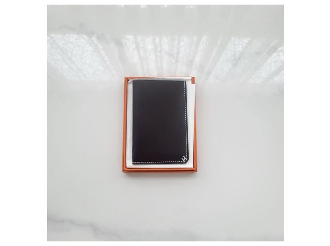 Hermès Cellier Card Holder Wallet Noir Black - view 9