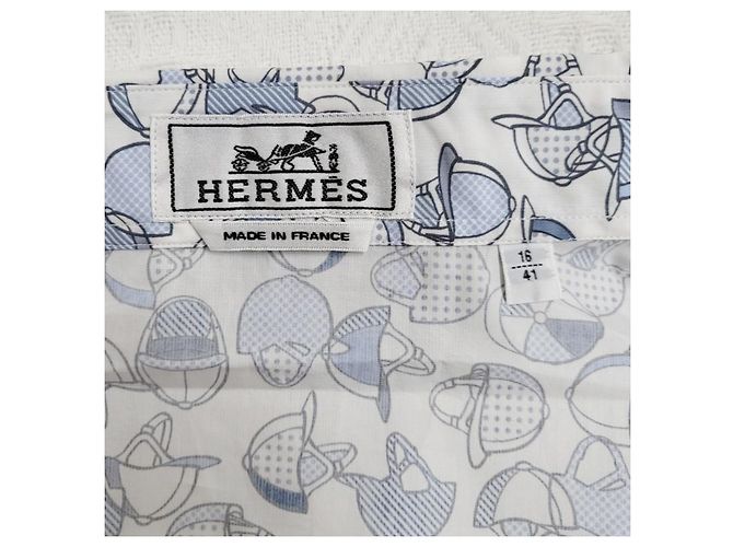 Hermès Bedrucktes Sporthemd Silber - Ansicht 7