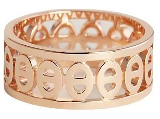 Hermès Göttlicher Anker-Ring Kleines Modell Roségold Orange - Ansicht 2