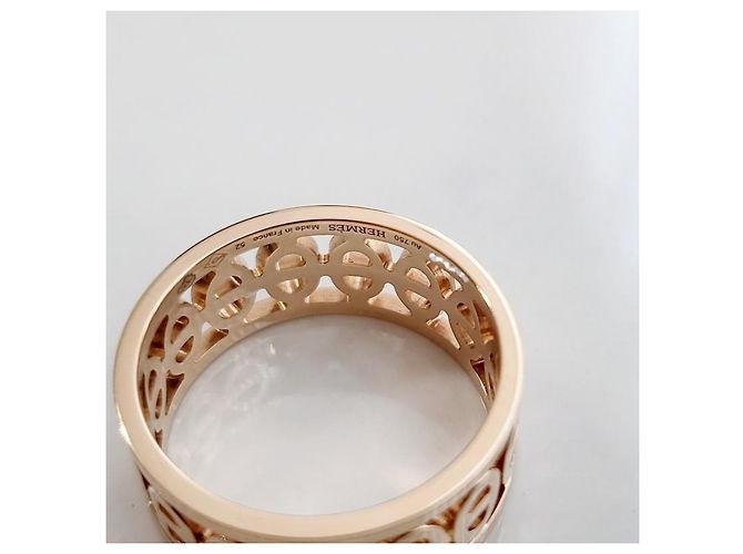 Hermès Göttlicher Anker-Ring Kleines Modell Roségold Orange - Ansicht 8