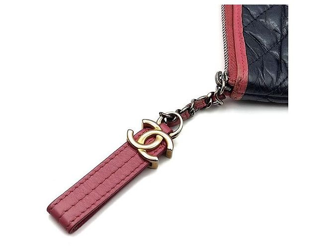 Chanel Clutch Chevron Gabrielle Nuova Media Nero - vista 7