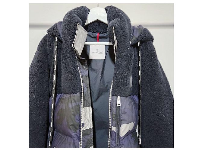 Moncler Gepolsterter Pullover Giannaloro Horn Camo Schwarz - Ansicht 4