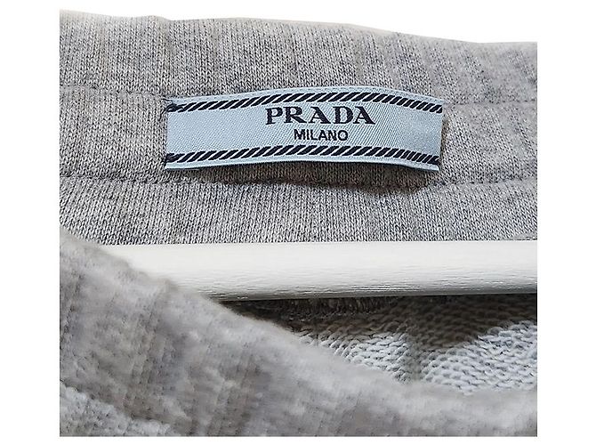 Prada Triangle Logo Sweatpants Silvery - view 4