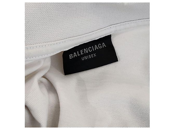 Balenciaga T-Shirt mit Klebeband-Logo Silber - Ansicht 6