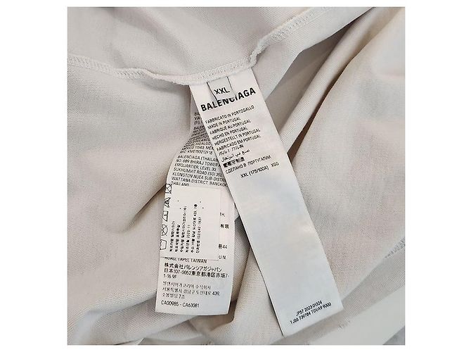 Balenciaga T-Shirt mit Klebeband-Logo Silber - Ansicht 7