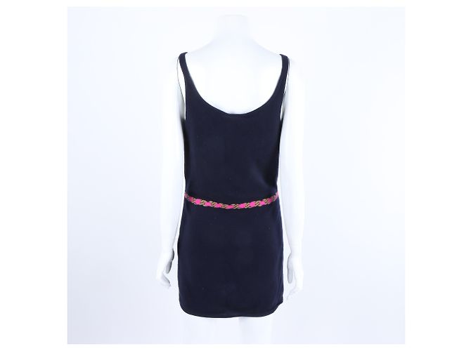 Chanel Vestido sin mangas de cachemira Azul - vista 3