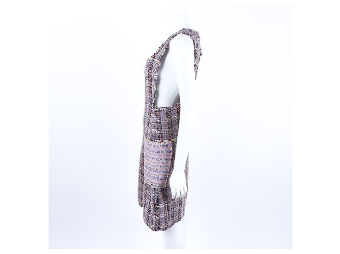 Vestido sin mangas de tweed Chanel Multicolor - vista 2