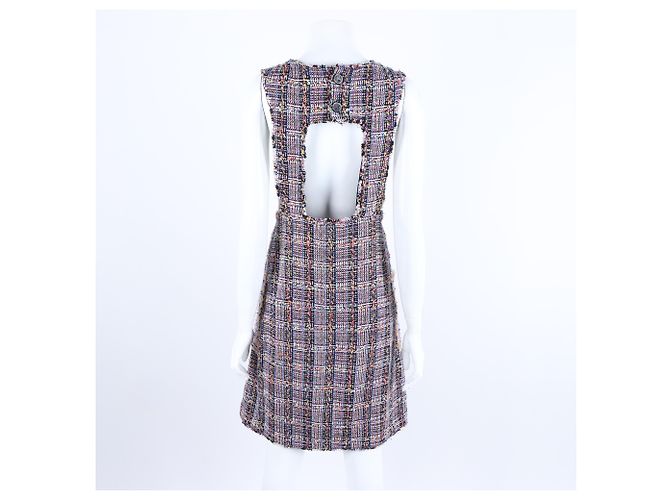 Vestido sin mangas de tweed Chanel Multicolor - vista 3