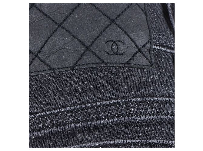 Pantalones de denim Chanel Negro - vista 4