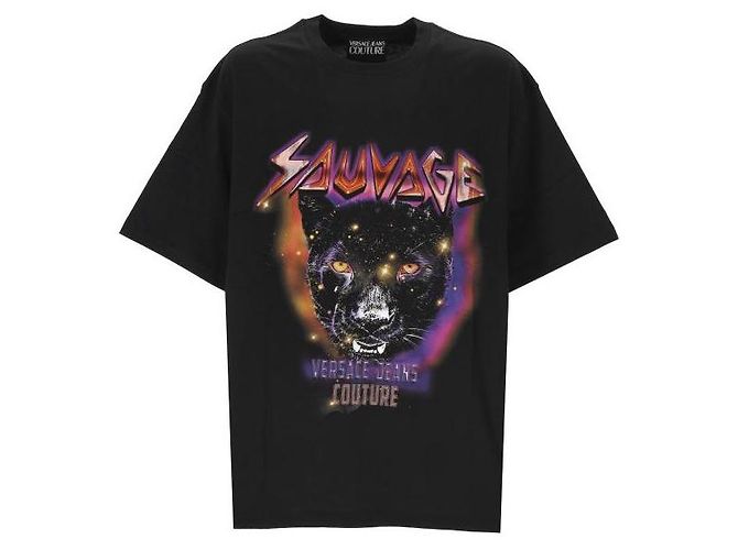 Versace Grafik-T-Shirt Schwarz - Ansicht 4