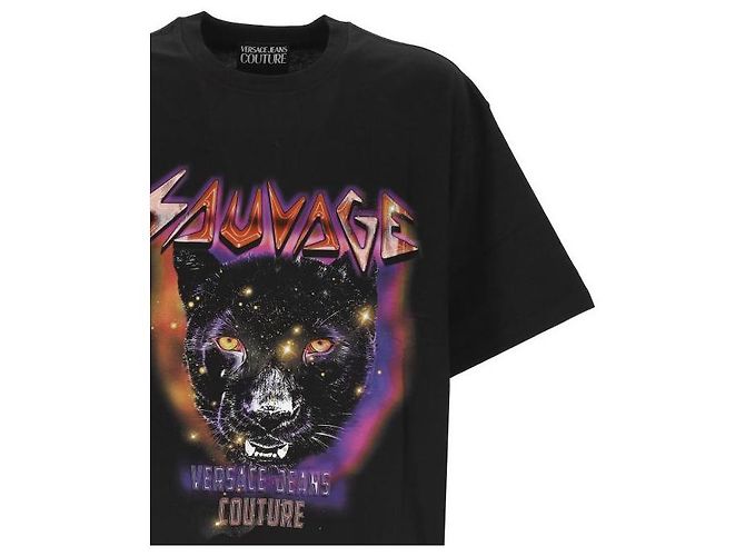 Versace Grafik-T-Shirt Schwarz - Ansicht 5