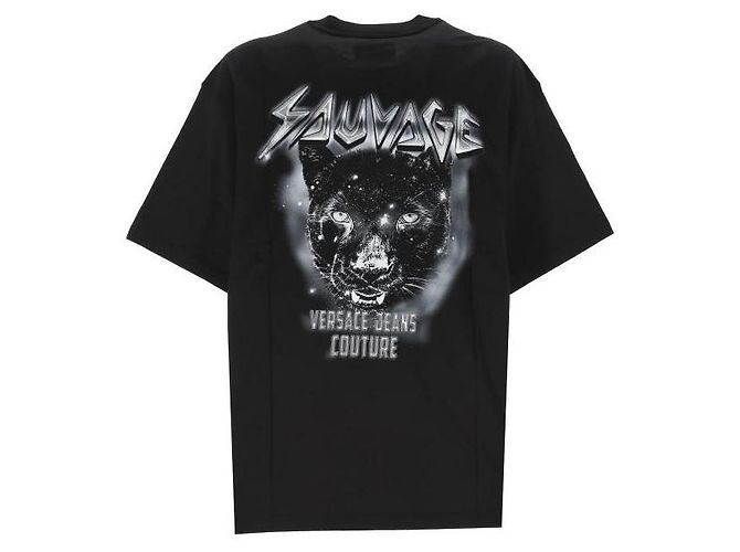 Versace Grafik-T-Shirt Schwarz - Ansicht 6