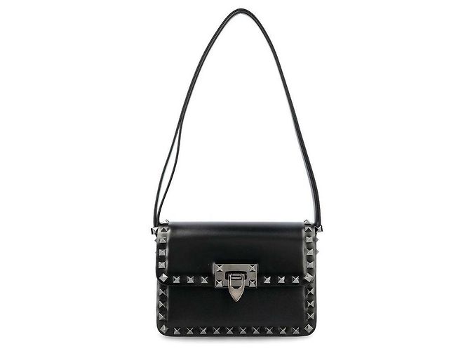 Valentino Borsa a Spalla Rockstud Nero - vista 4