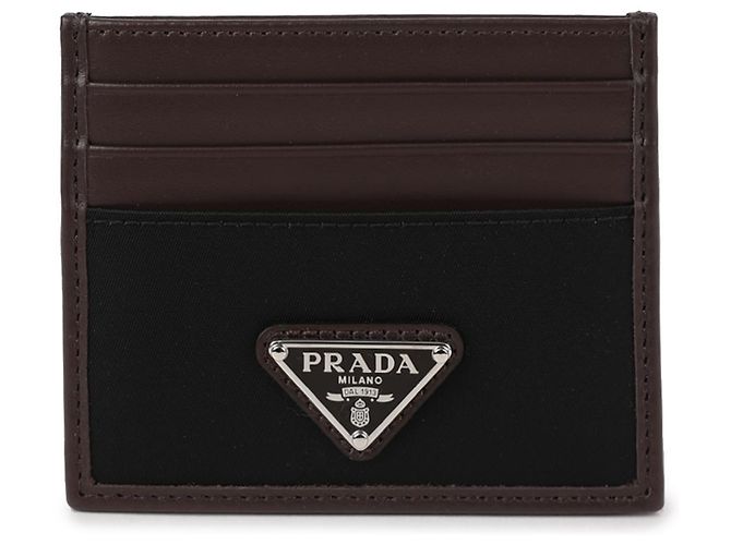 Prada Triangle Logo Card Case Black - view 3
