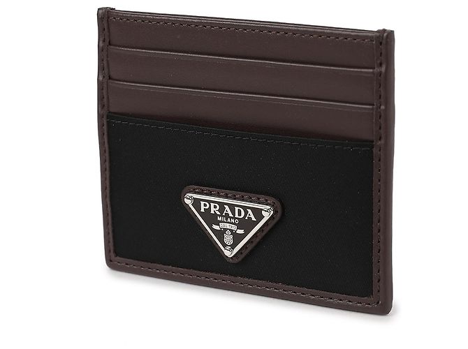 Prada Triangle Logo Card Case Black - view 4