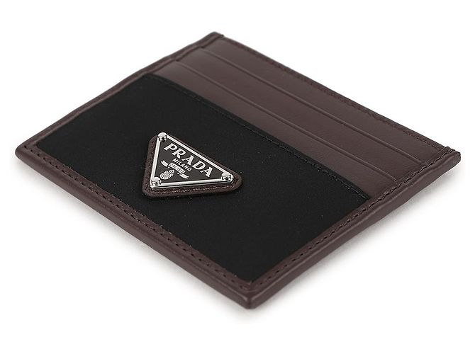 Prada Triangle Logo Card Case Black - view 6