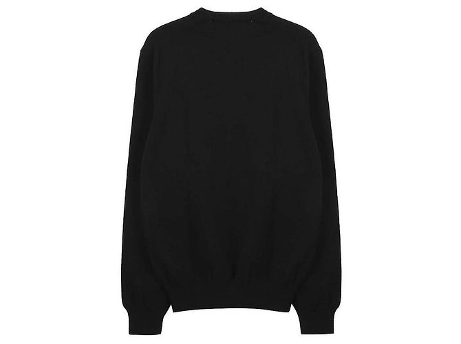 Comme Des Garcons Schwarze Strickjacke mit Doppelherz-Patch - Ansicht 4