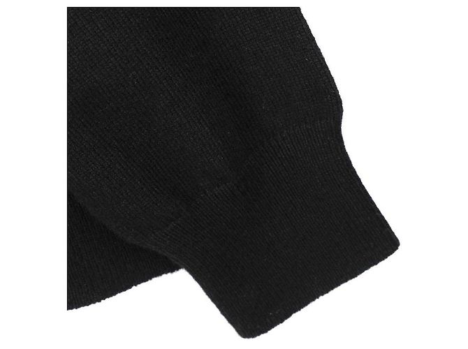 Comme Des Garcons Schwarze Strickjacke mit Doppelherz-Patch - Ansicht 6