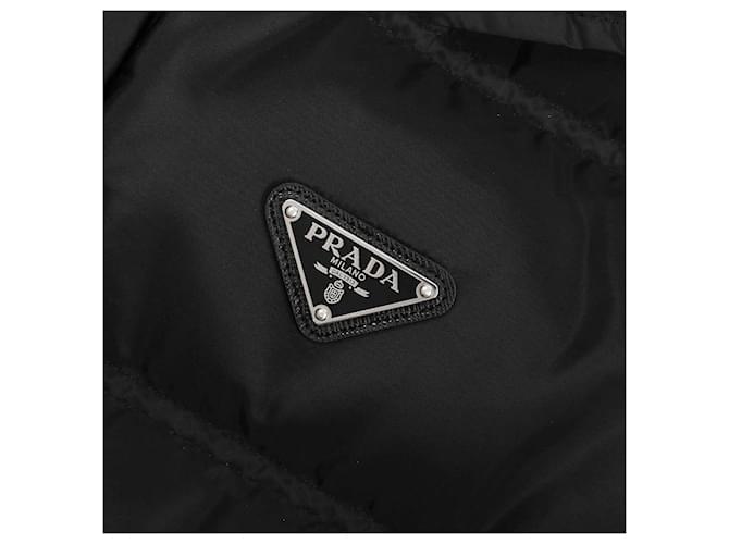 Prada Giacca a vento con cappuccio e logo triangolare Nero - vista 9