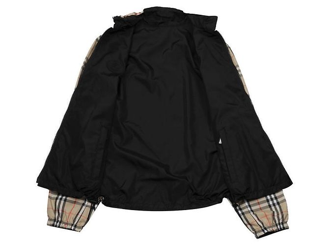 Burberry Reversible Check Hooded Jacket Brown - view 5