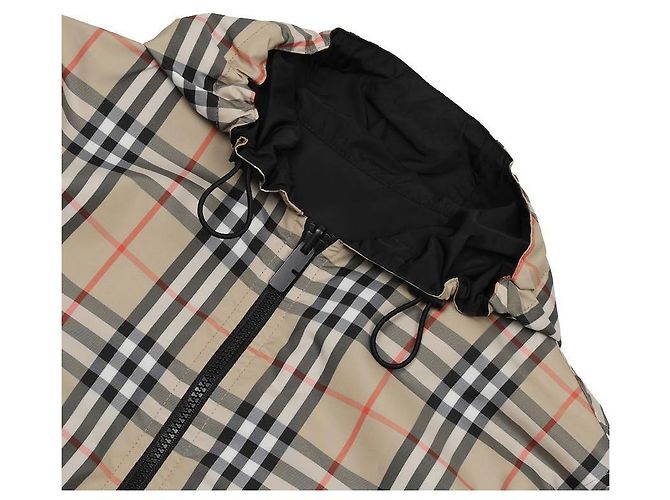Burberry Reversible Check Hooded Jacket Brown - view 6
