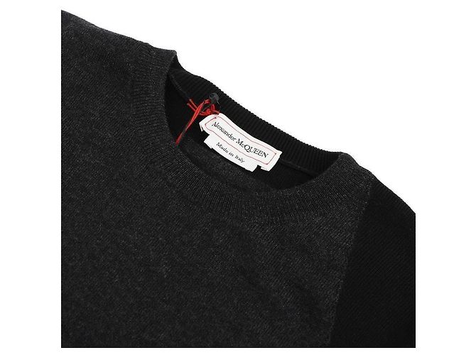 Alexander Mcqueen Pull en intarsia Marron - vue 5