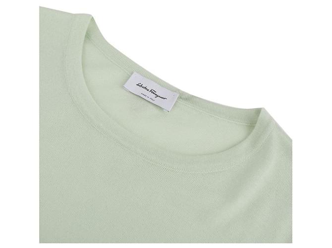 Salvatore Ferragamo Rundhals Strick Grün - Ansicht 5