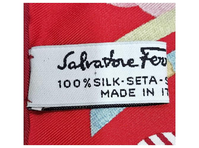 Salvatore Ferragamo Sciarpa di seta Rosso - vista 3