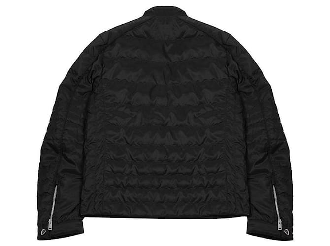 Prada Triangle Logo Poly Short Padded Jacket Black - view 4