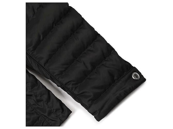 Prada Triangle Logo Poly Short Padded Jacket Black - view 7