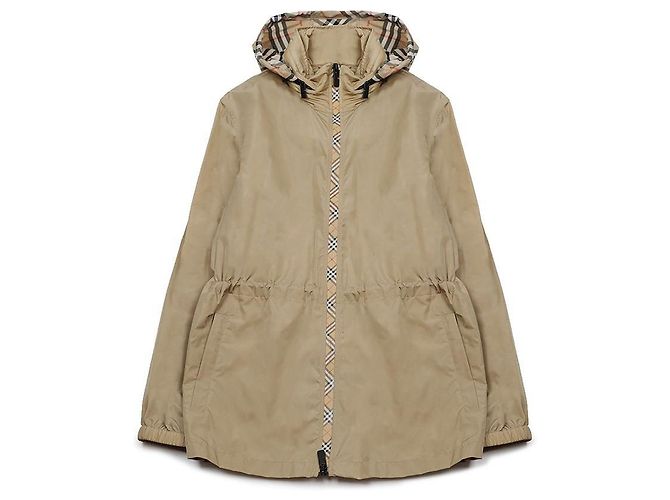 Burberry Kurze Nylon-Parka mit Karomuster Braun - Ansicht 3