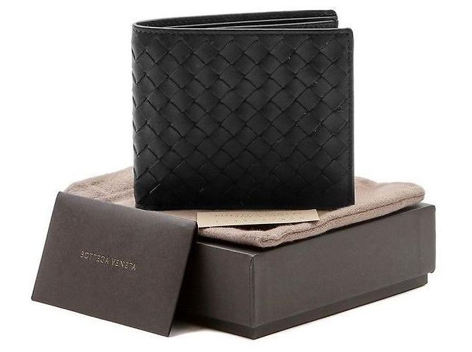 Bottega Veneta Portafoglio bi-fold Intrecciato nero - vista 6