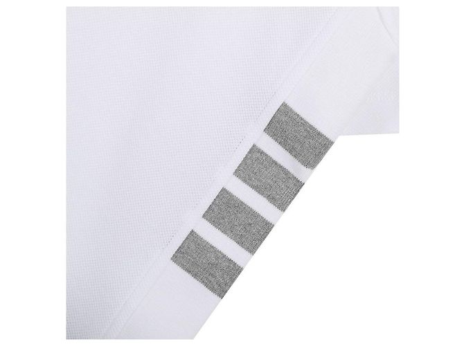 Thom Browne Klassisches Piqué-T-Shirt Weiß - Ansicht 9