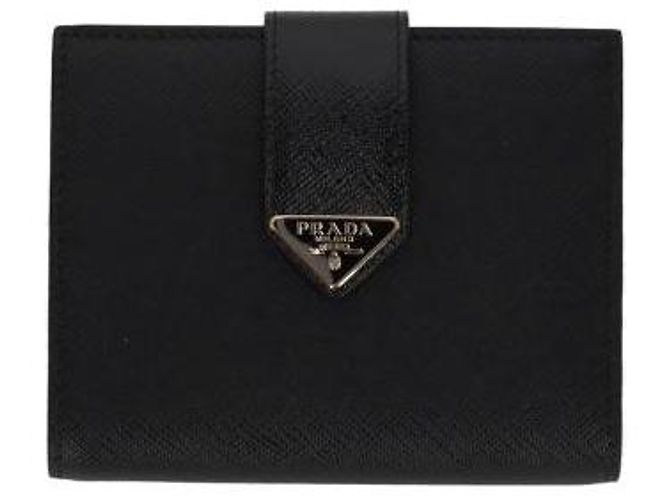 Prada Tarjetero de cuero Saffiano Negro - vista 4