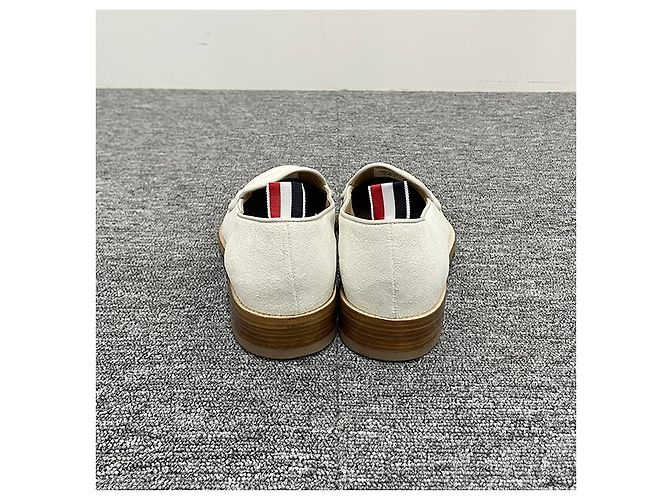 Thom Browne Drei-Streifen Tab Varsity Pennyloafer Off White - Ansicht 17