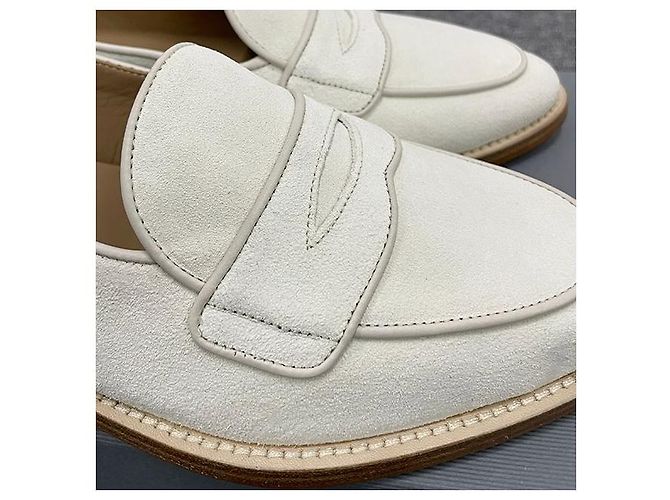 Thom Browne Drei-Streifen Tab Varsity Pennyloafer Off White - Ansicht 8