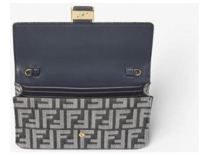 Baguette Fendi Borsa a catena in tessuto effetto FF - vista 7