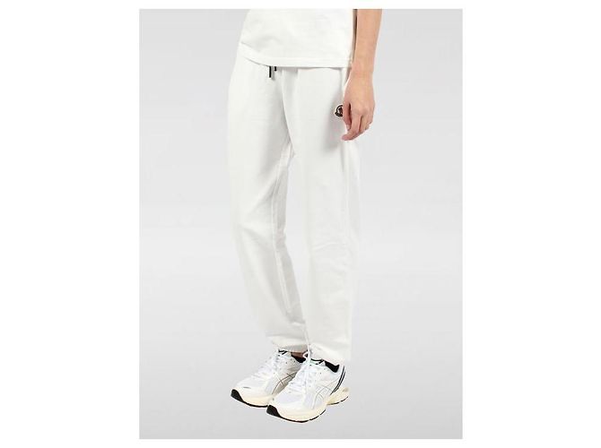 Moncler Pantaloni in cotone con patch logo - vista 4