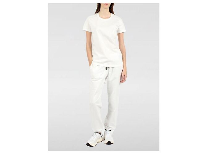 Moncler Pantaloni in cotone con patch logo - vista 5