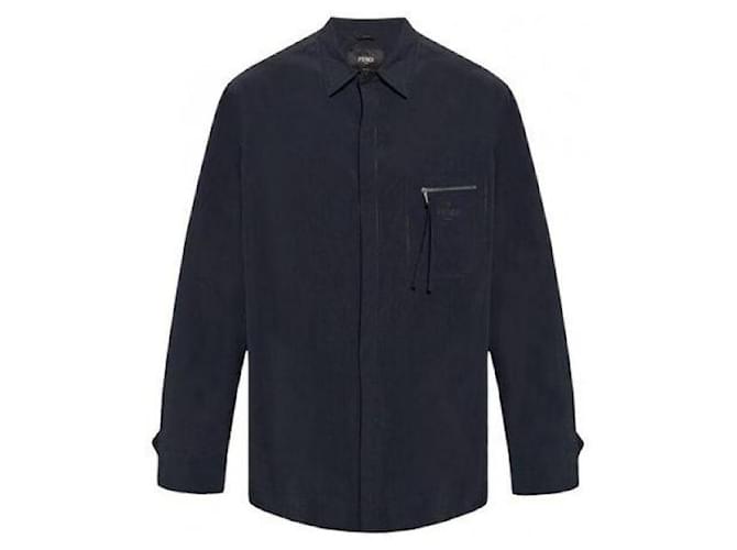 Fendi Nylonschmirt Blau - Ansicht 4