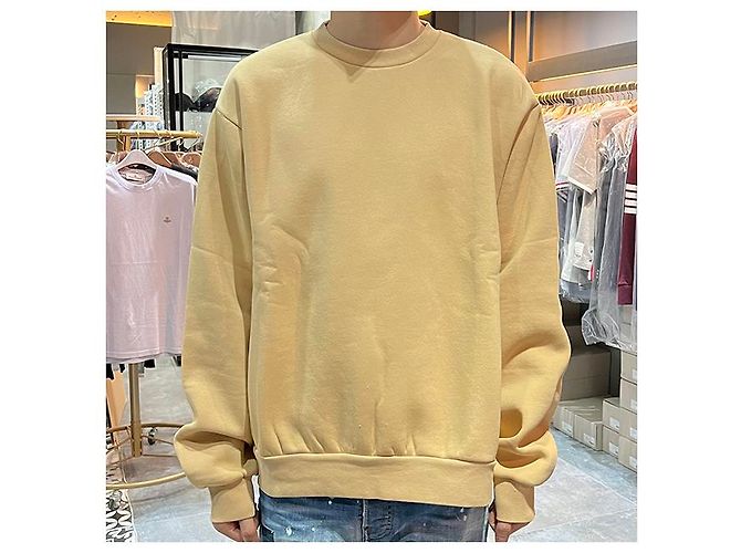Relaxed Fit Sweatshirt mit Rosa Acne Logo in Hellcamel ALJ Braun - Ansicht 14